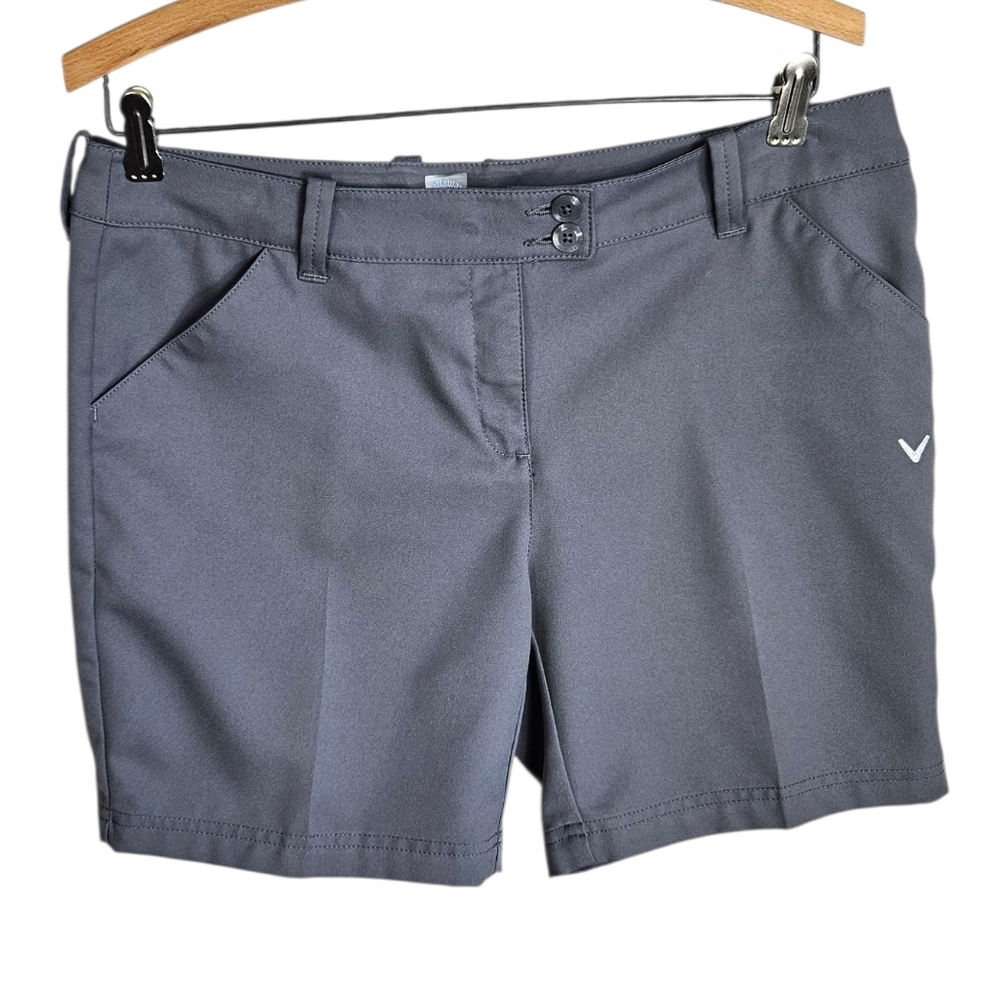 Women's Callaway Charcoal Gray Golf Shorts, Size 6